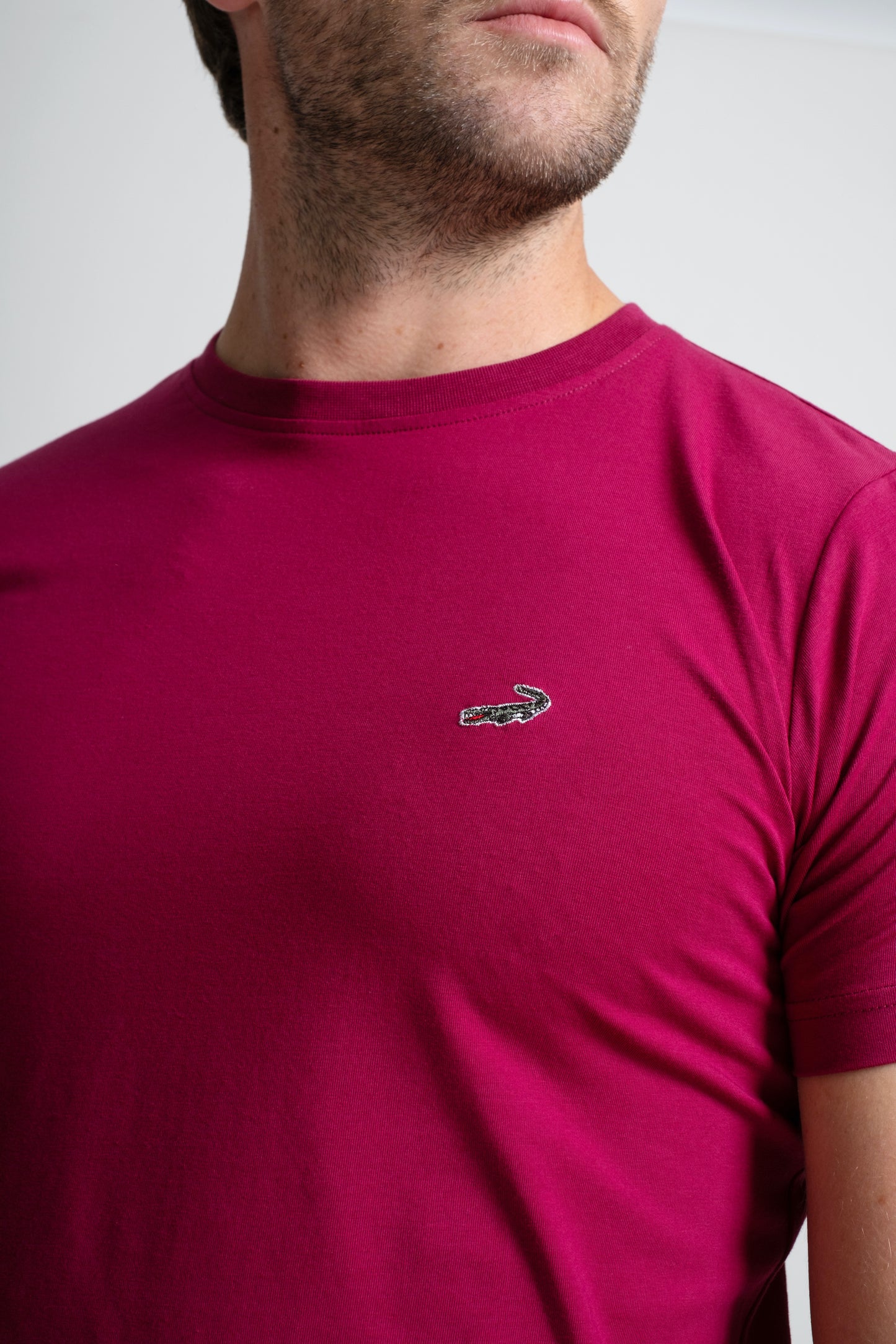 Action Fit Short sleeves-CasualCrew Neck - Persian Red