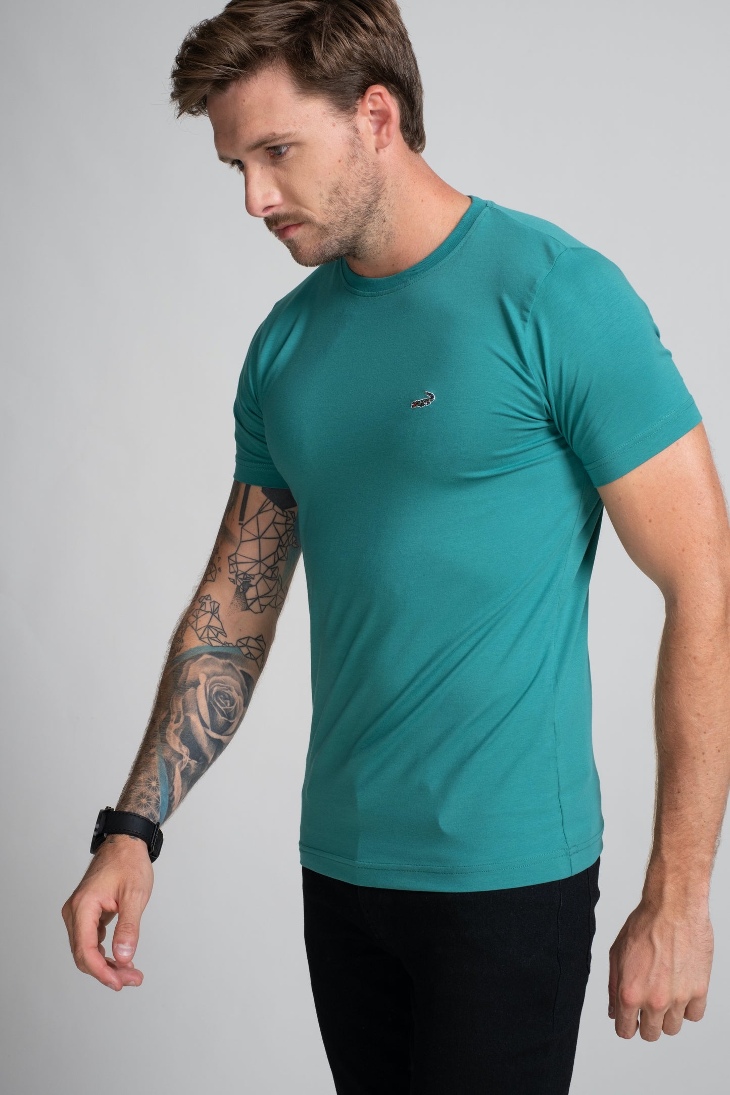 Action Fit Short sleeves-CasualCrew Neck - Green Alhambra