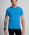 Action Fit Short sleeves-CasualCrew Neck - Blue Mediterranian