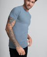 Action Fit Short sleeves-CasualCrew Neck - Blue Heaven