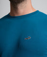 Action Fit Short sleeves-CasualCrew Neck - Blue Faience