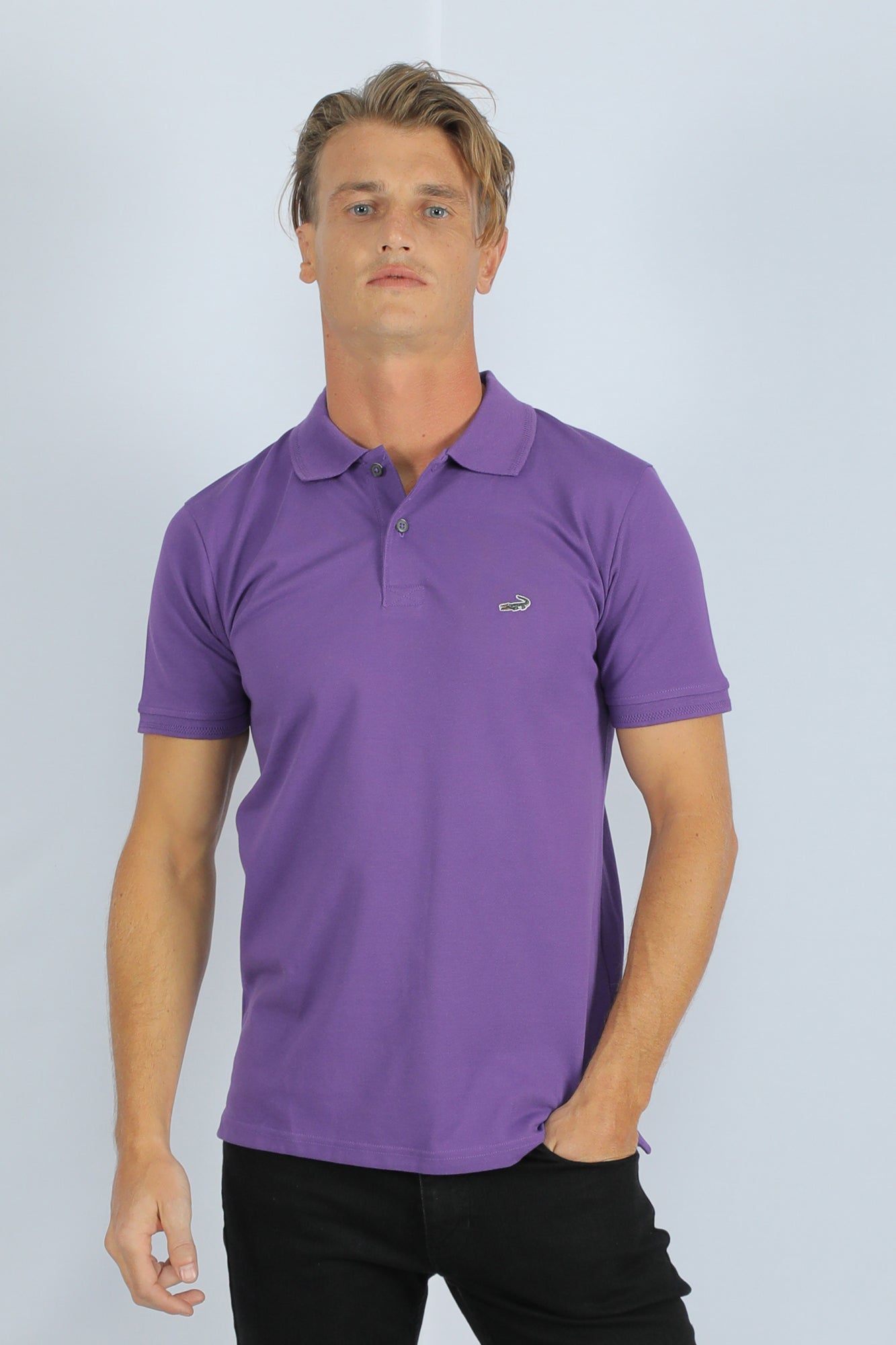 Supima Polo-Grape Jam-Slim FIt