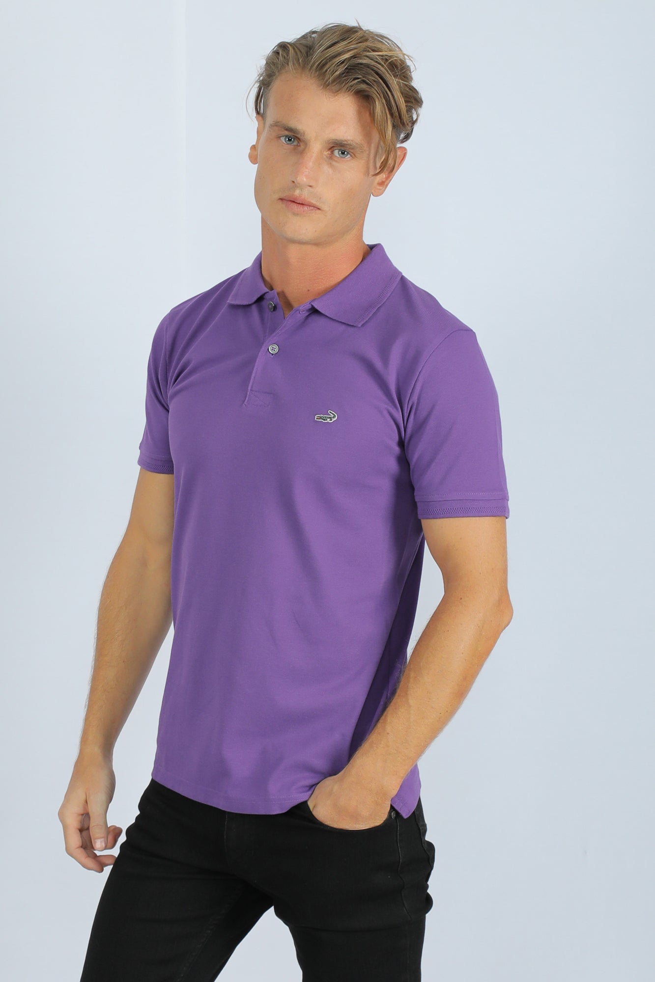 Supima Polo-Grape Jam-Slim FIt