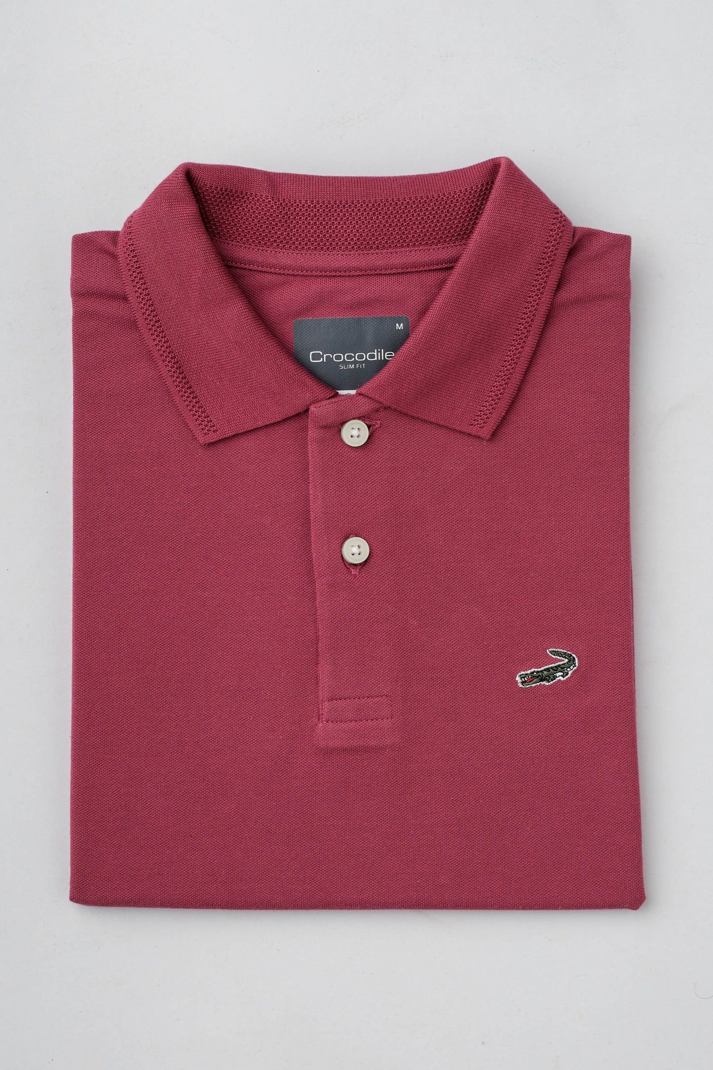 Slim Fit Short Sleeves - Casual Polo - Ruby Wine