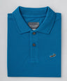 Slim Fit Short Sleeves - Casual Polo - Blue Methly