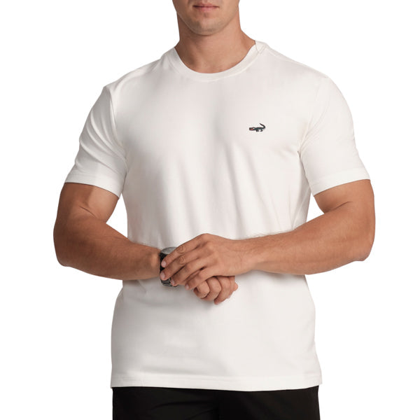 Slim Fit Crew Neck T-Shirt-Snow White