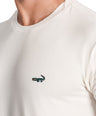 Slim Fit Crew Neck T-Shirt-Snow White