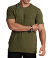 Slim Fit Crew Neck T-Shirt-Elm Green