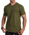 Slim Fit Crew Neck T-Shirt-Elm Green