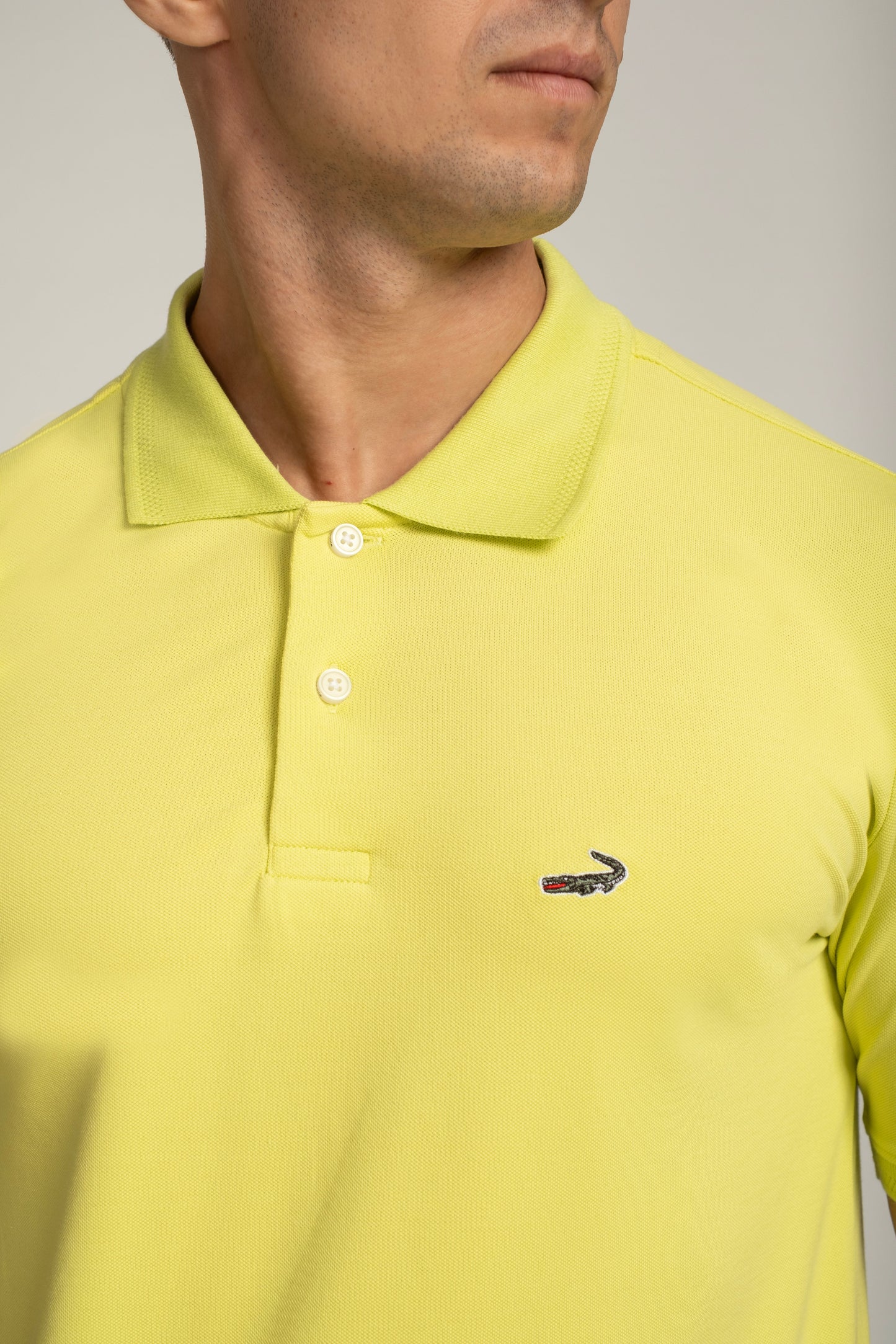 Crocodile Pima Polo Regular Fit HS T-Shirt Shadow Lime
