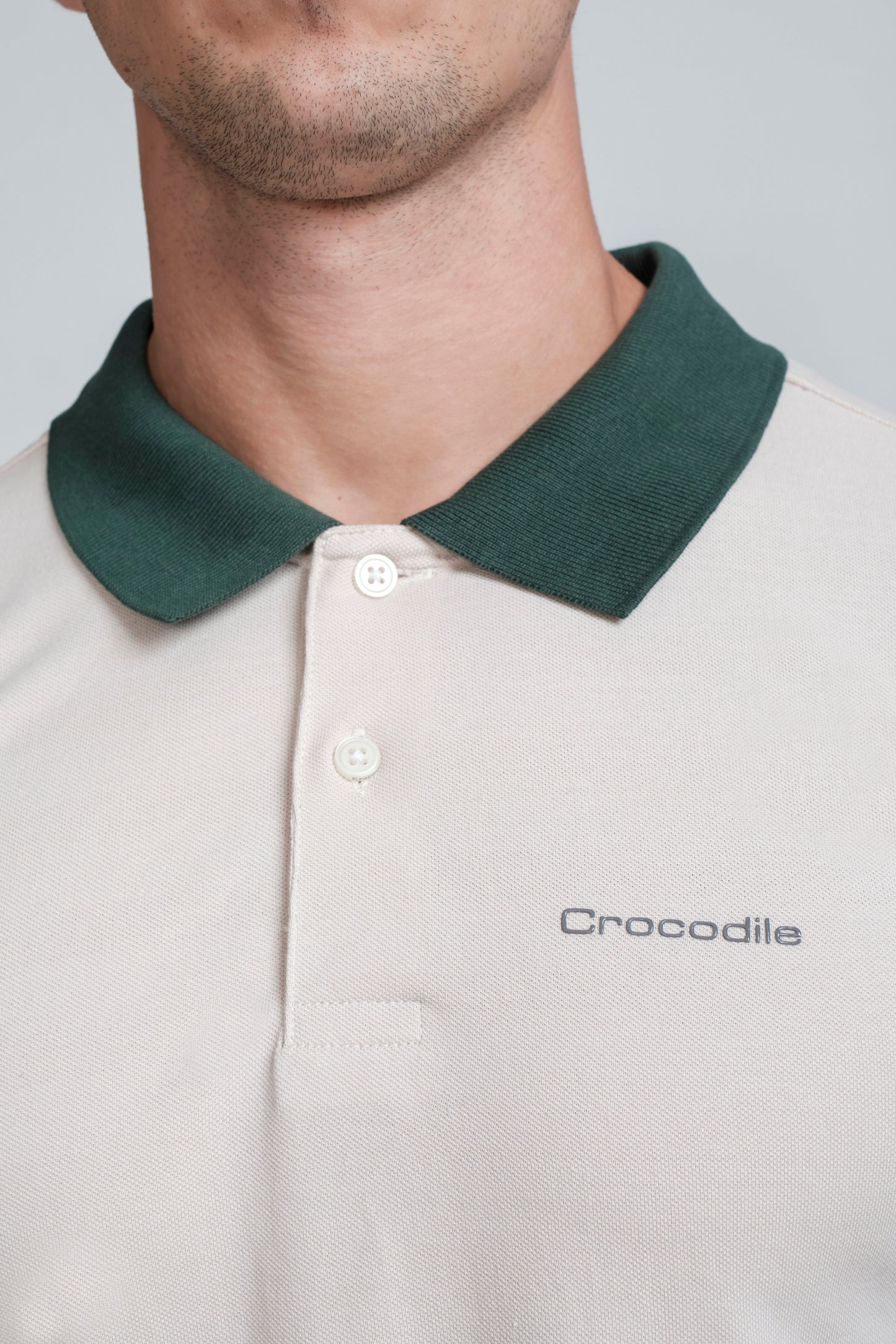 Crocodile - Slim Fit - Polo - HS T - Shirt Brown - Doeskin