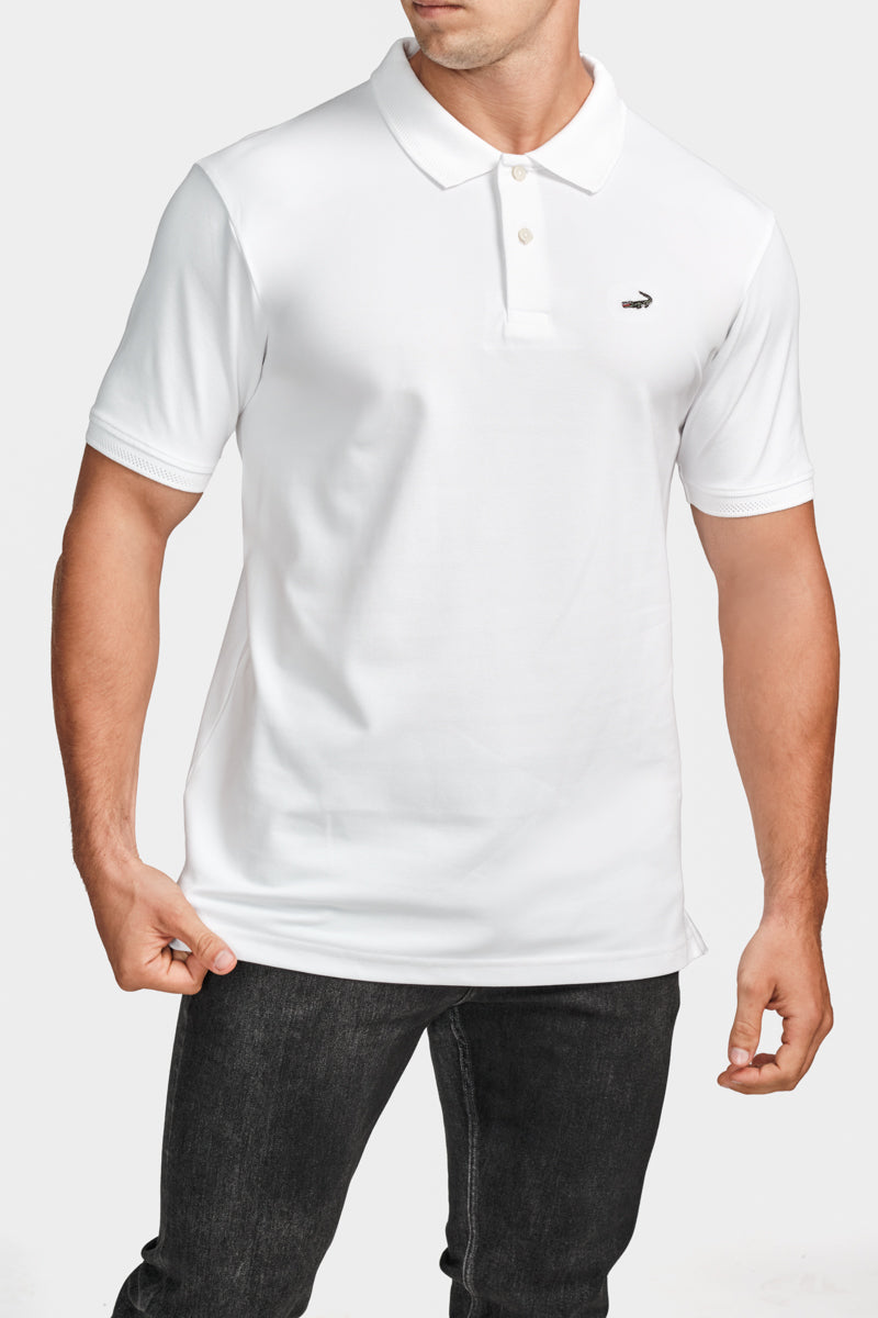 Supima Polo Slim Fit HS T-Shirt Egret