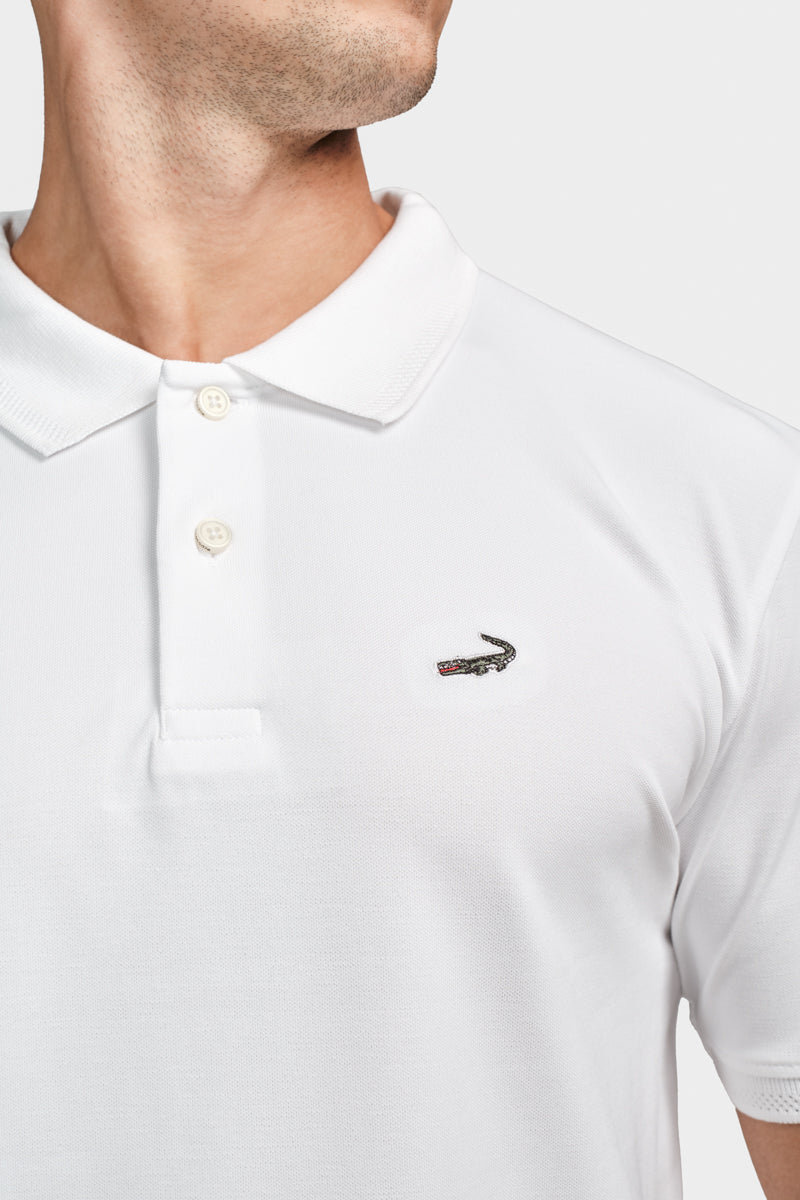 Supima Polo Slim Fit HS T-Shirt Egret