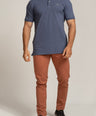 Crocodile Polo T-Shirts Blue - Wedgewood