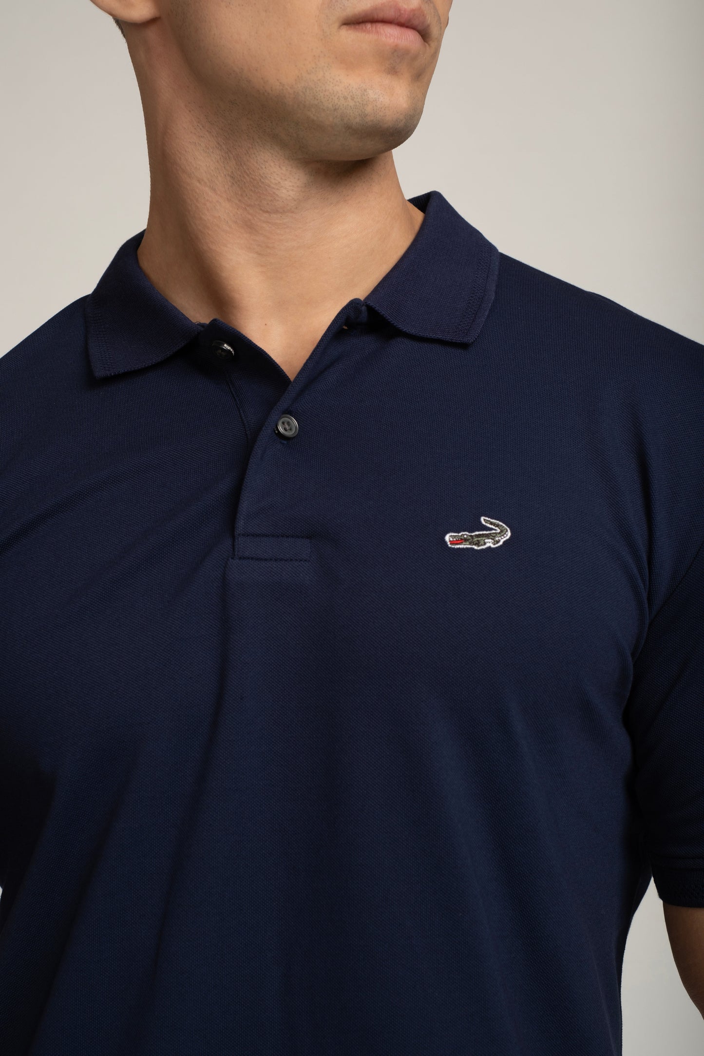 Crocodile Men Supima Slim Fit HS T shirt-Dark denim