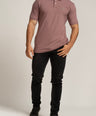 Crocodile Polo T-Shirts Purple - Wistful Mauve