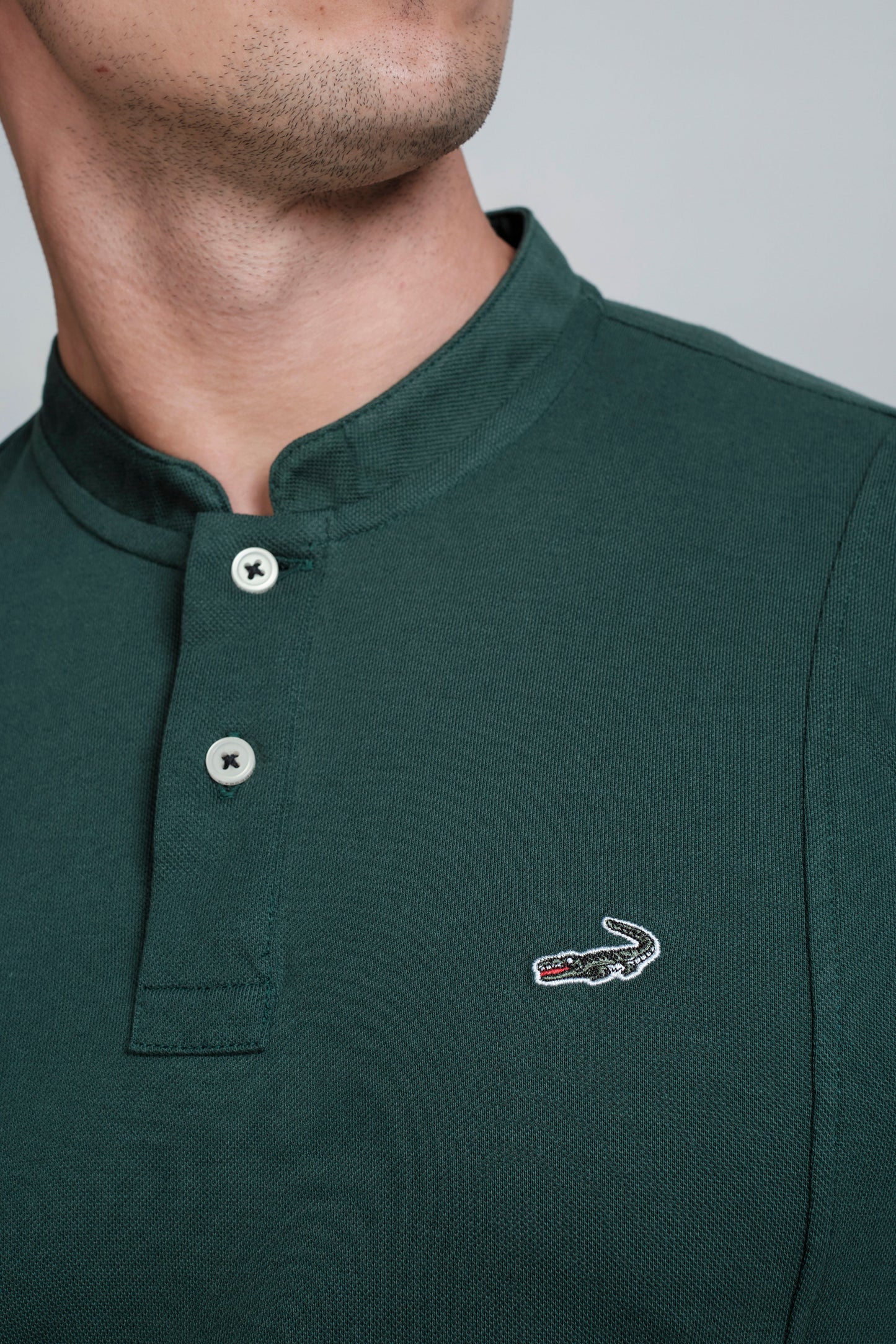 Crocodile Mens Slim Fit Polo HS Green Gables