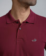 Crocodile Slim Fit Pima Cotton Lipstic Red