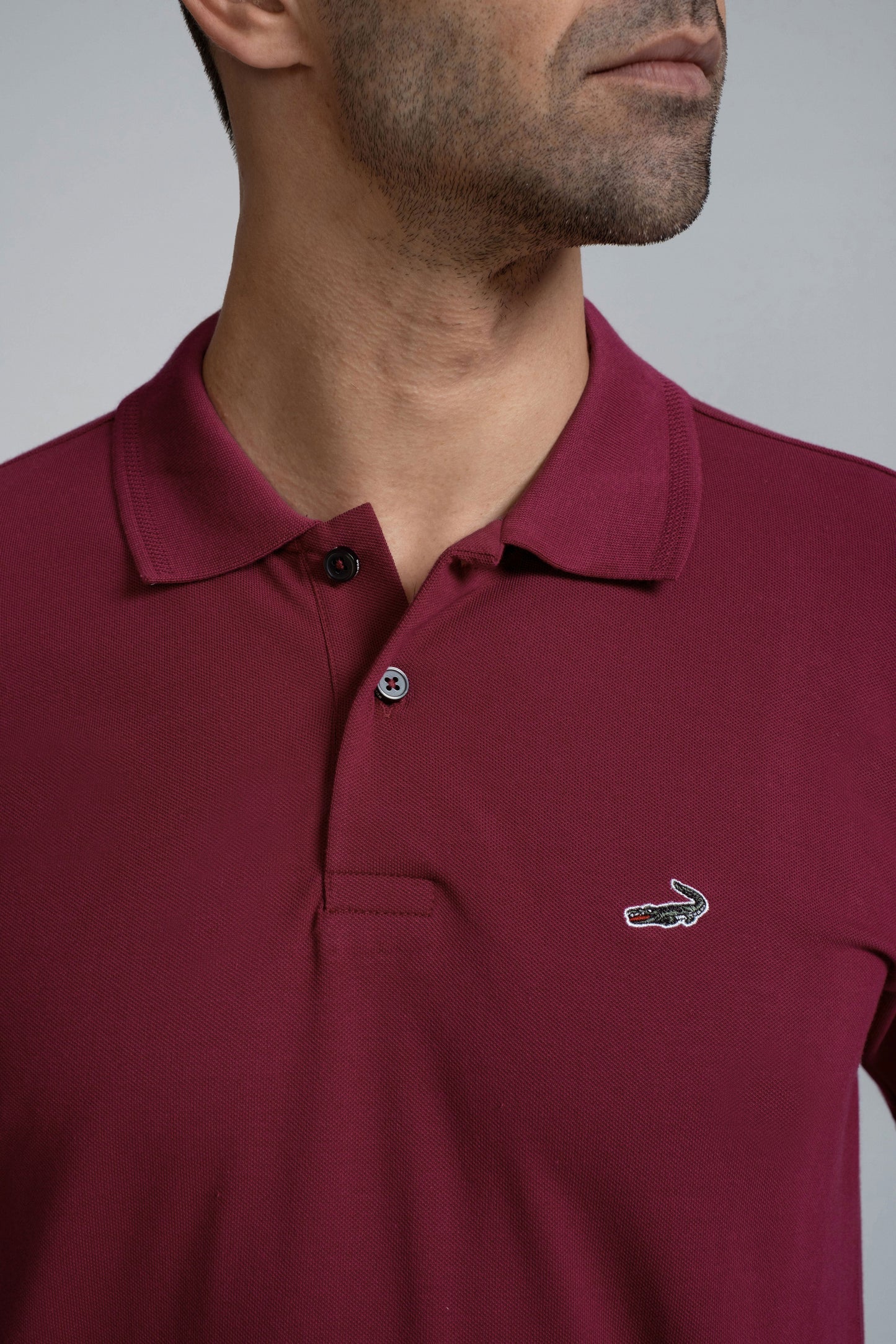 Crocodile Slim Fit Pima Cotton Lipstic Red