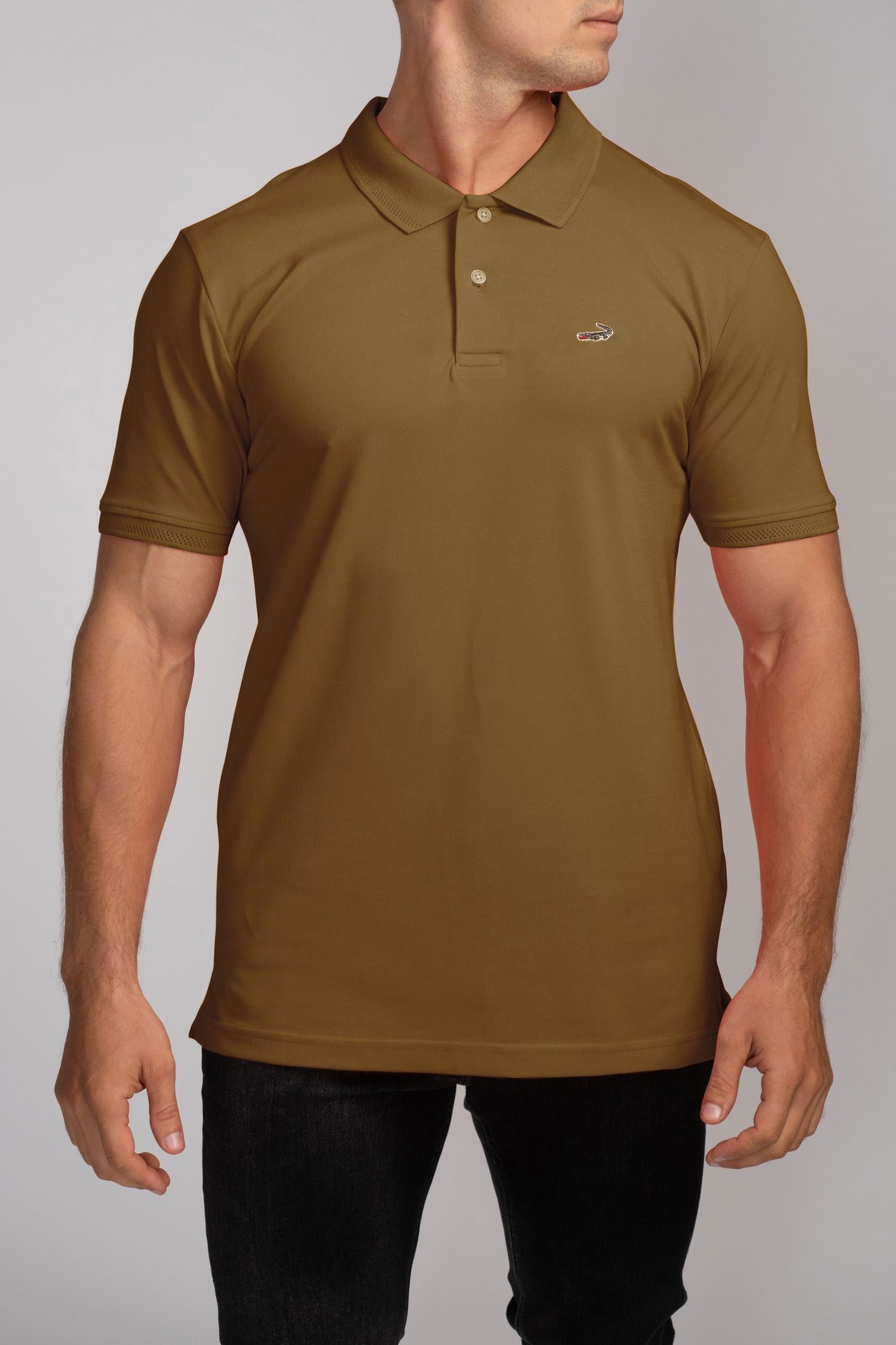 Crocodile Pima Polo Slim Fit HS T-Shirt Olive