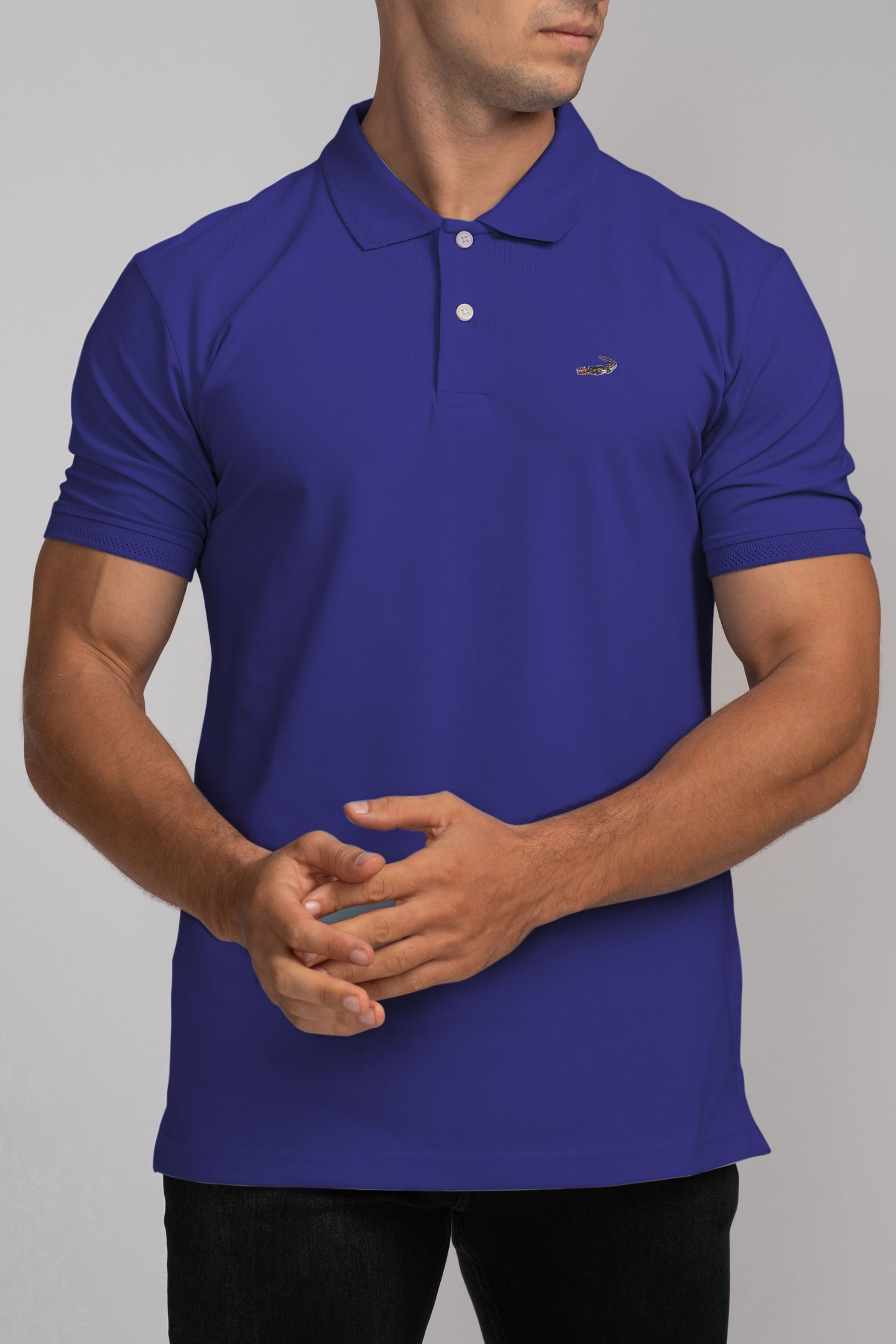 Crocodile Pima Polo Slim Fit HS T-Shirt Blue Spectrum