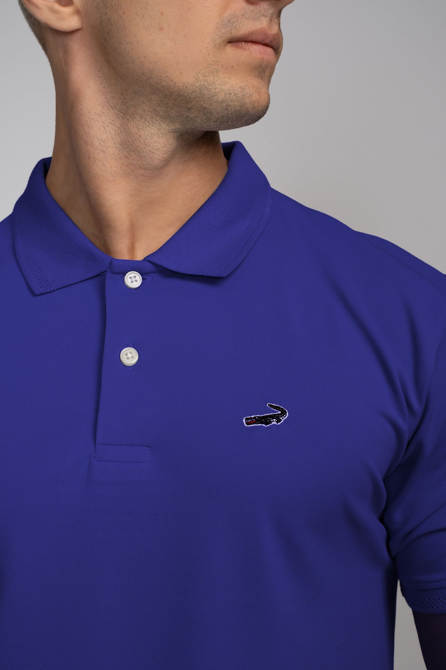 Crocodile Pima Polo Slim Fit HS T-Shirt Blue Spectrum