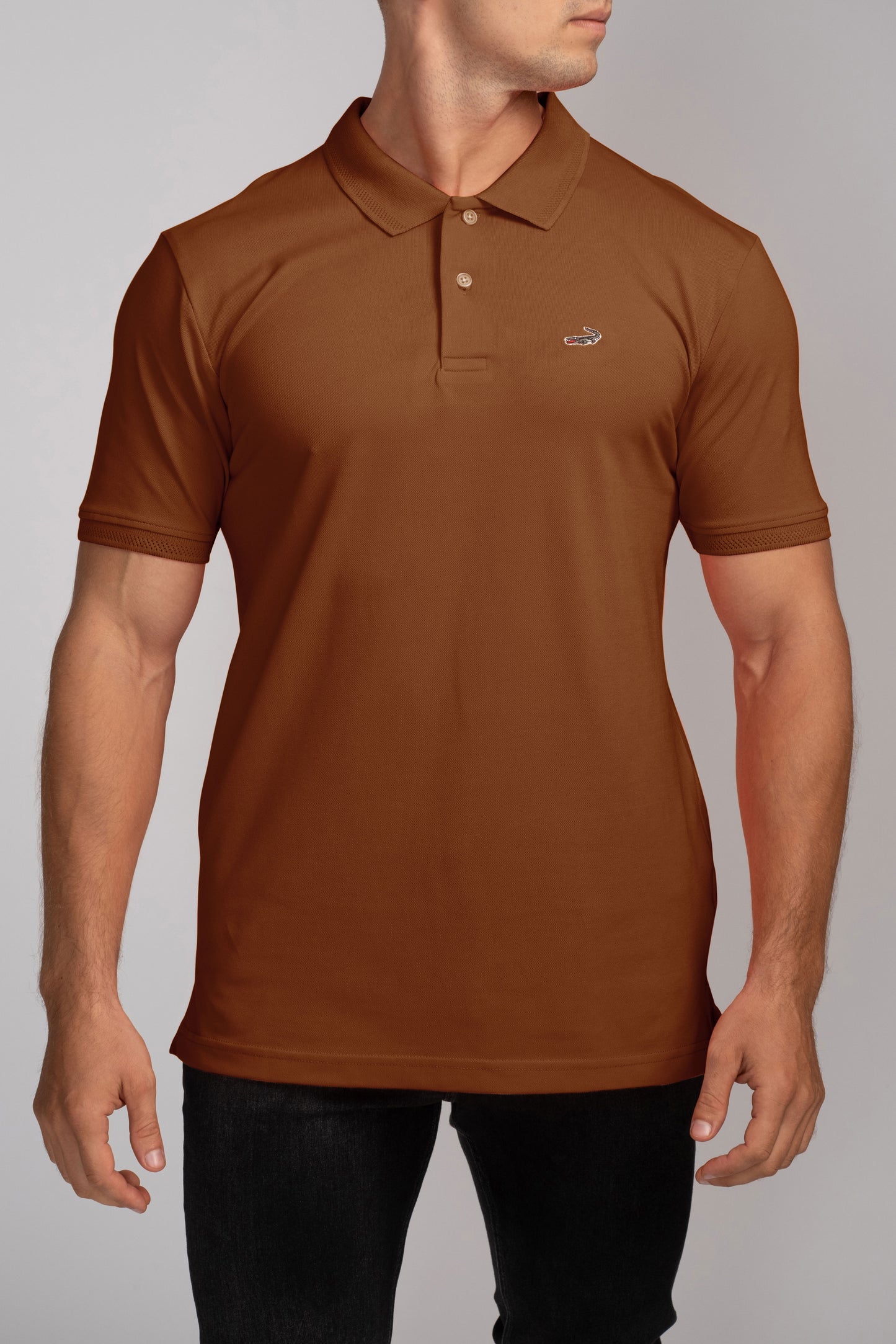 Crocodile Pima Polo Slim Fit HS T-Shirt Butter Nut