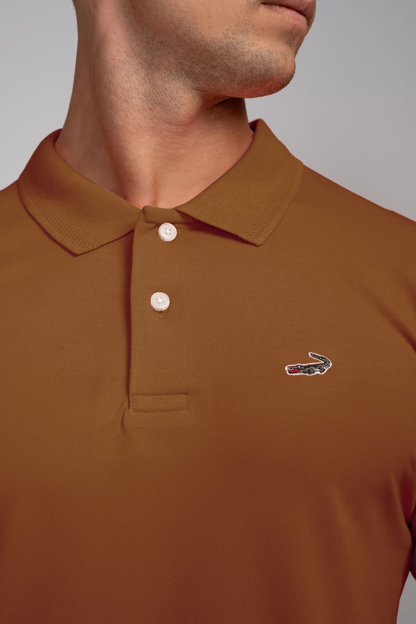 Crocodile Pima Polo Slim Fit HS T-Shirt Butter Nut