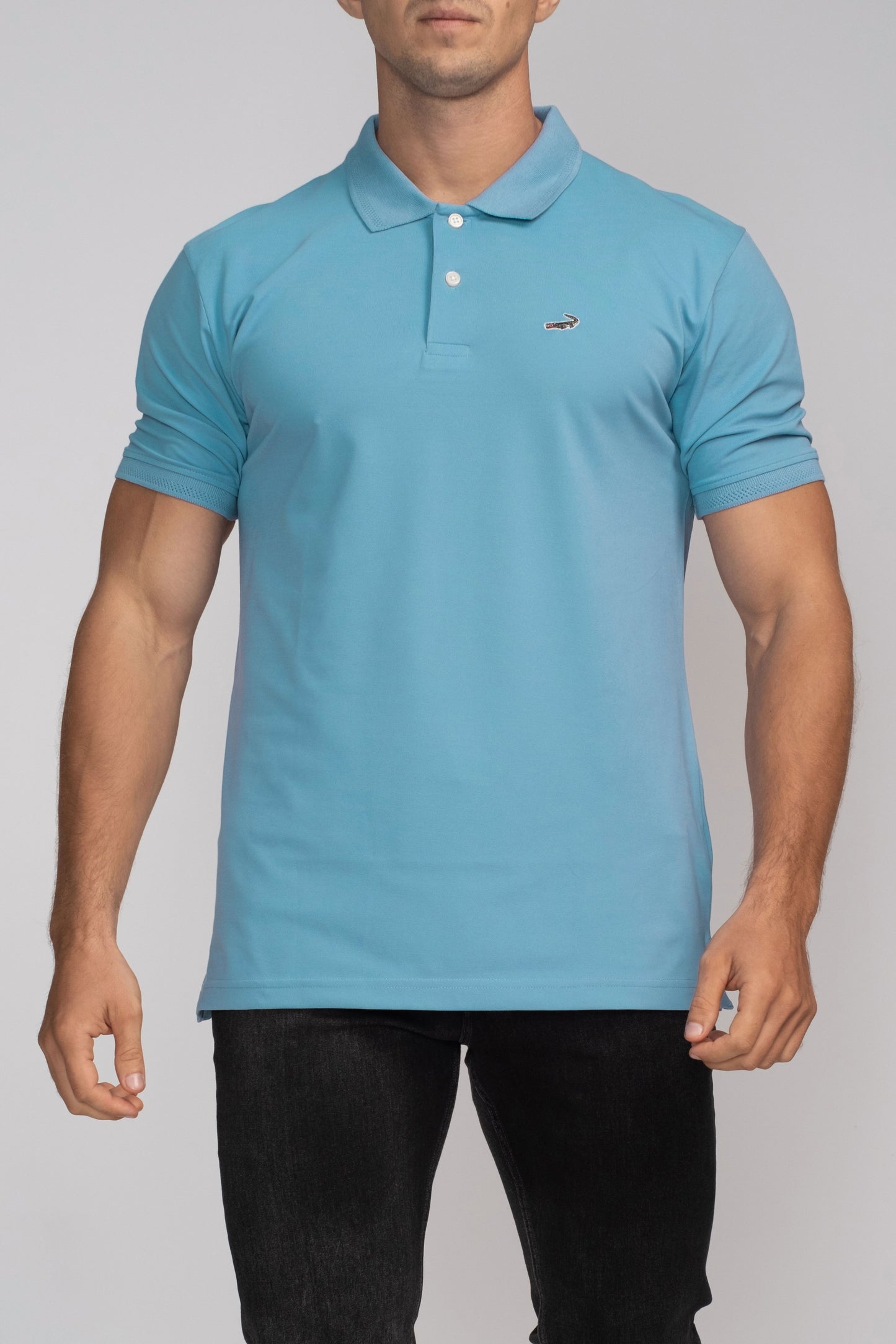 Crocodile Pima Polo Slim Fit HS T-Shirt Turkish Tile