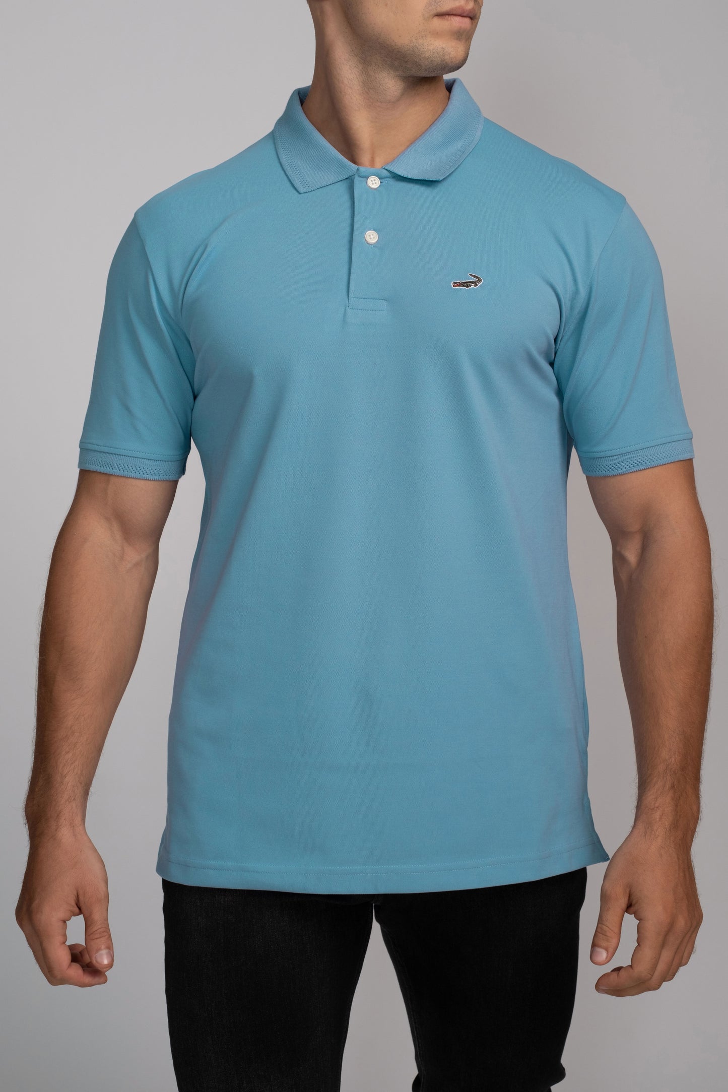 Crocodile Pima Polo Slim Fit HS T-Shirt Turkish Tile