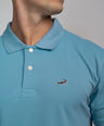 Crocodile Pima Polo Slim Fit HS T-Shirt Turkish Tile