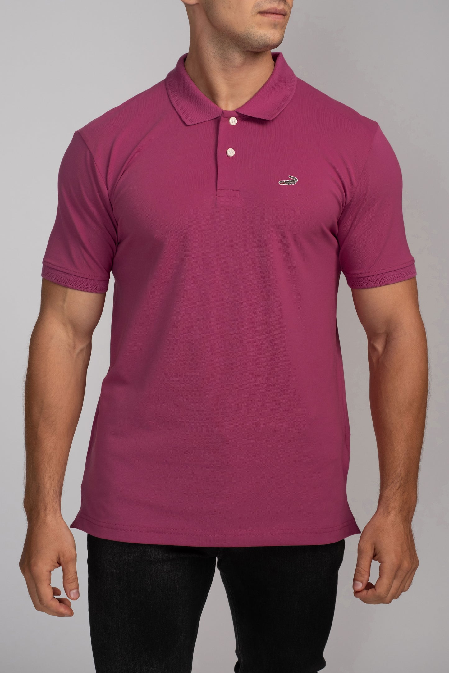 Crocodile Pima Polo Slim Fit HS T-Shirt Boysenberry Purple