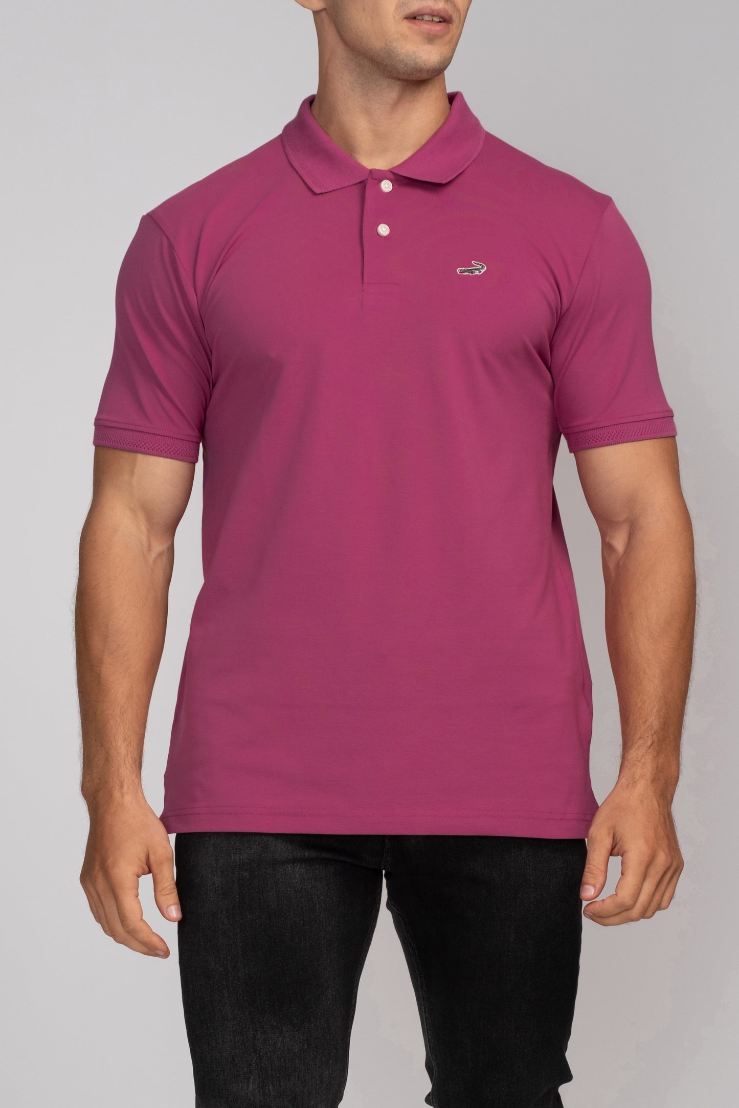 Crocodile Pima Polo Slim Fit HS T-Shirt Boysenberry Purple