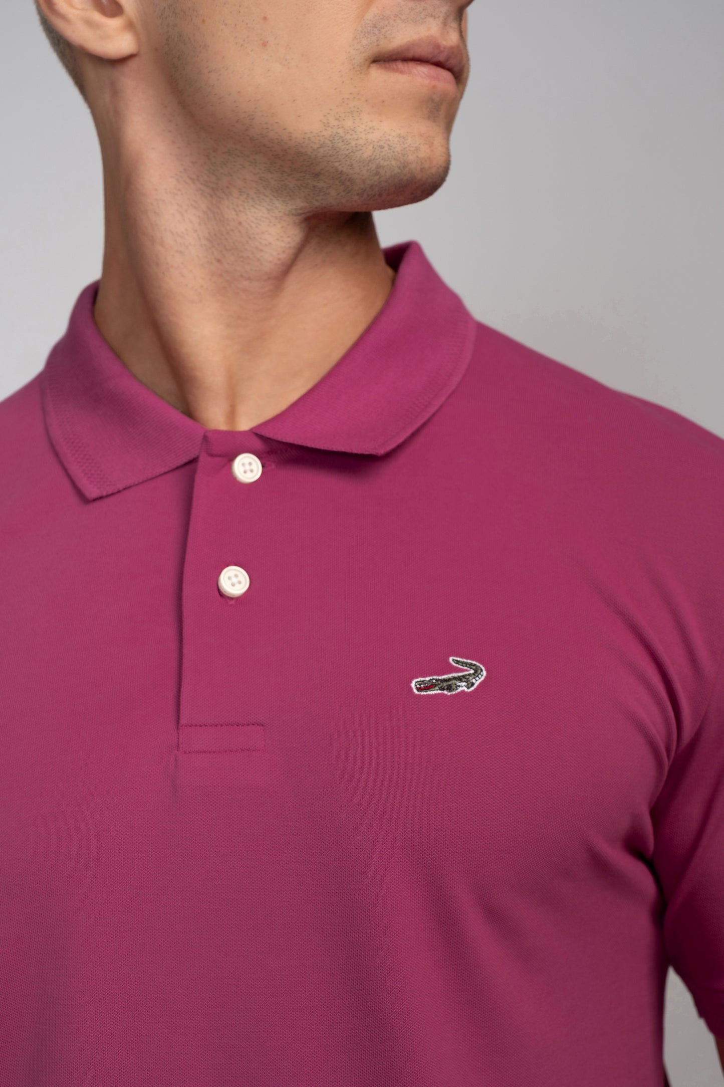 Crocodile Pima Polo Slim Fit HS T-Shirt Boysenberry Purple