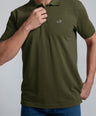 Crocodile Slim Fit Pima Cotton Green - Woodbine