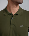 Crocodile Slim Fit Pima Cotton Green - Woodbine