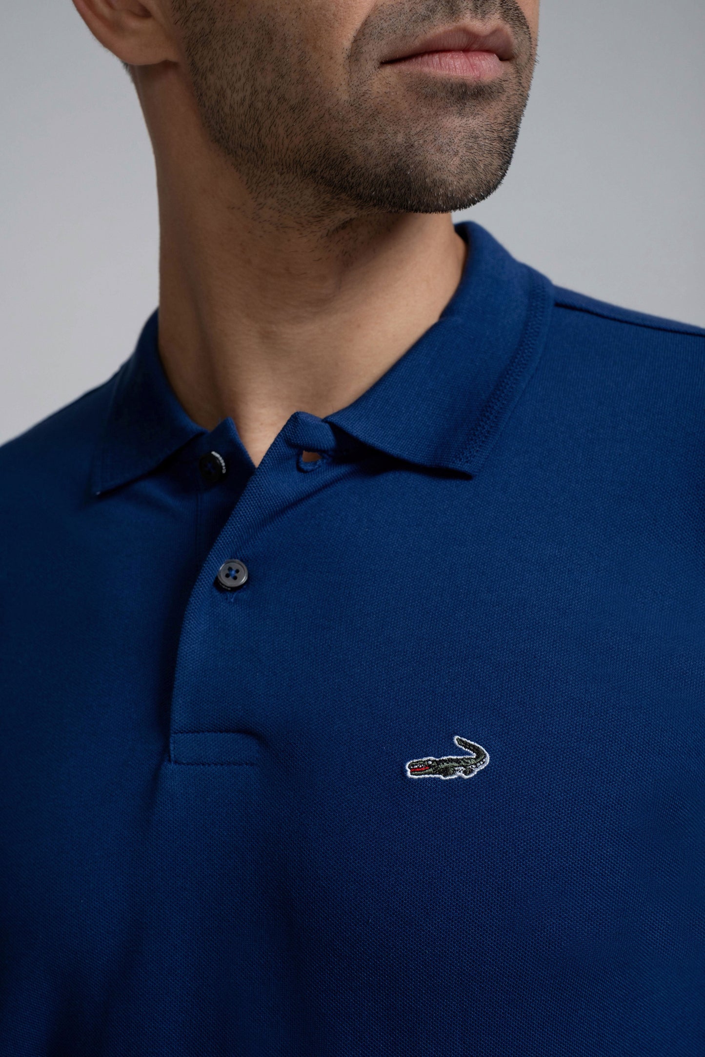 Crocodile Slim Fit Pima Cotton True Blue
