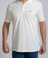 Crocodile Regular Fit Hs Pima Polo T Shirt Off White