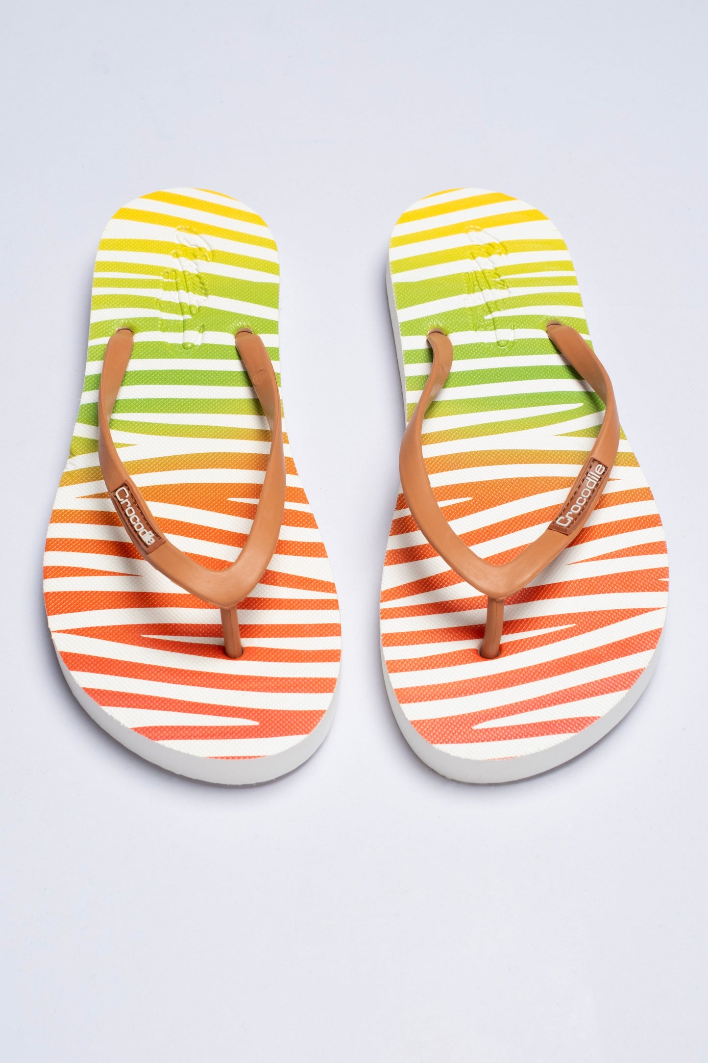 Crocodile Printed Flip Flop-White
