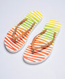 Crocodile Printed Flip Flop-White