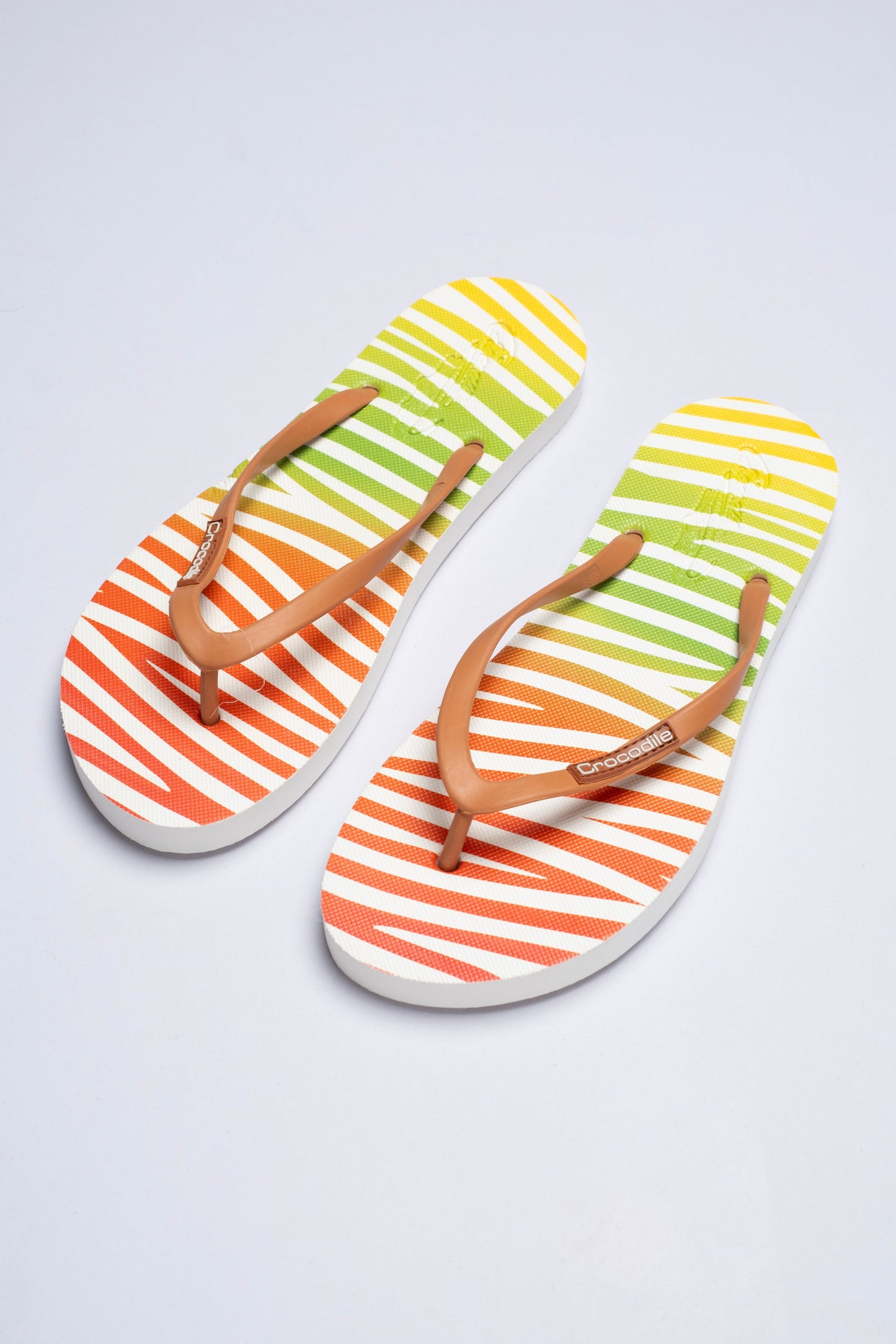 Crocodile Printed Flip Flop-White