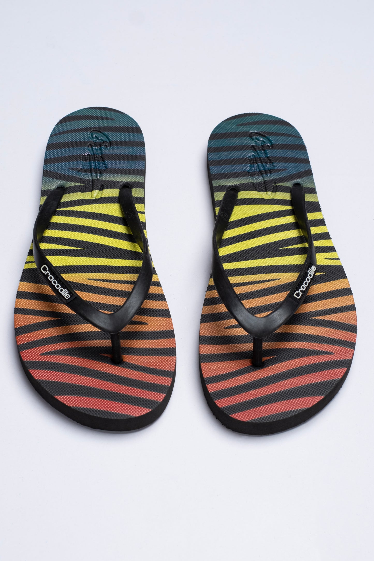 Crocodile Printed Flip Flop-Black