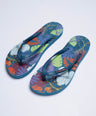 Crocodile Printed Flip Flop-Blue