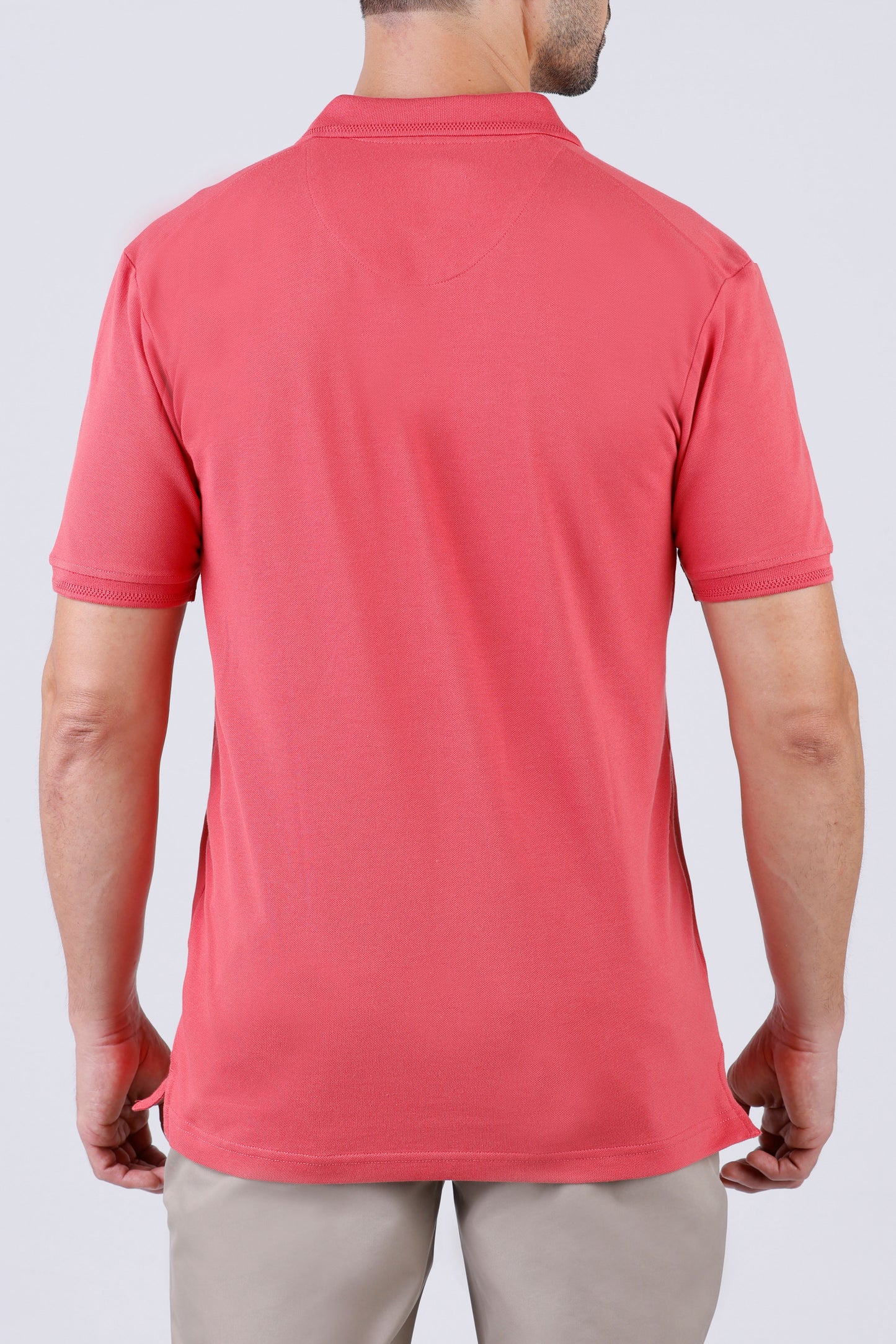 Crocodile Pima Polo Slim-Apricot Orange