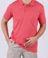 Crocodile Pima Polo Slim-Apricot Orange