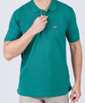 Crocodile Men Pima Polo Regular HS-Green Storm