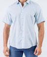 Crocodile Men Casual Plain Slim Fit Shirt - Petitfour Blue