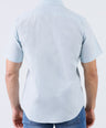 Crocodile Men Casual Plain Slim Fit Shirt - Petitfour Blue