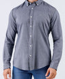 Crocodile Men Casual Plain Slim Fit Shirt - Raven