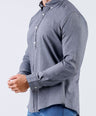 Crocodile Men Casual Plain Slim Fit Shirt - Raven